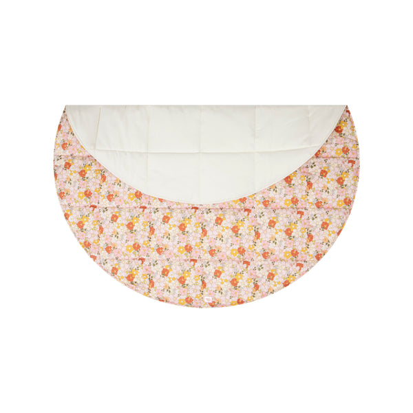 Tappeto rotondo in cotone stampato • Giardino di primavera