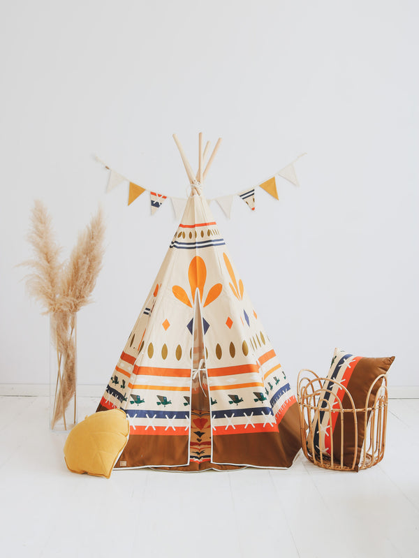 Teepee / Tipi in cotone stampato • Vibrazione nativa