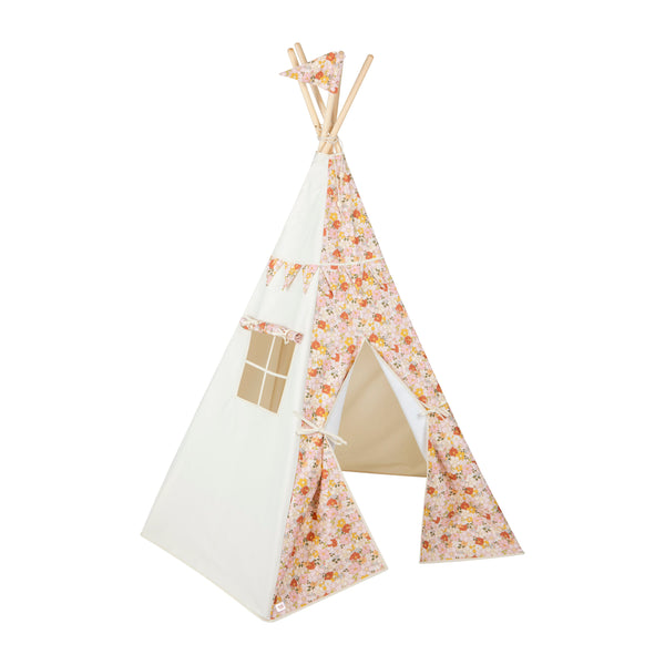 Teepee / Tipi in cotone stampato • Giardino di primavera