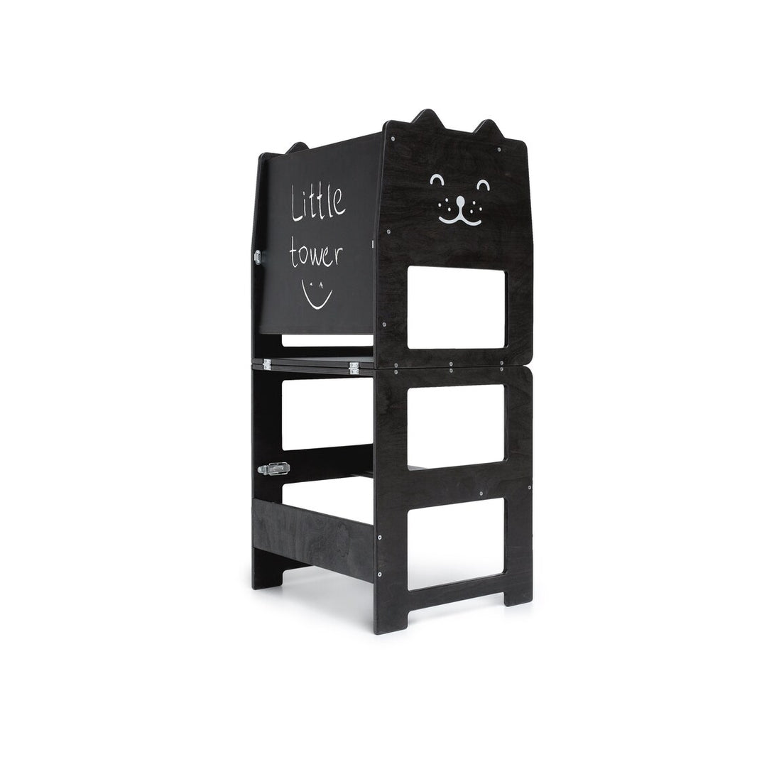 Tour d'observation Montessori transformable Step'N'Sit - Black Silver - ETTE TETE - Maman Natur'elle Tour d'observation Montessori transformable Step'N'Sit - Black Silver - ETTE TETE - Maman Natur'elle