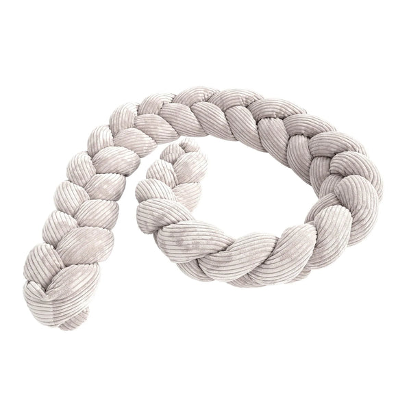 Tour de lit intrecciato 3 spighe in velluto di cotone a coste larghe, écru | 3 taglie