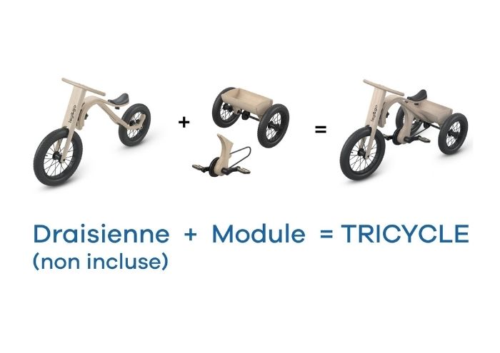 Extension "Tricycle" pour Draisienne évolutive, en bois FSC • LOOVE