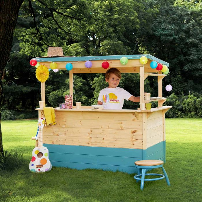 Cabane en bois, marchande pour enfants • LOOVE