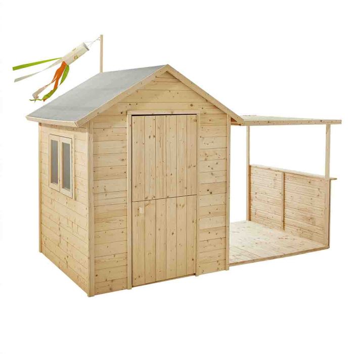 Cabane en bois, maisonnette enfants pergola • LOOVE