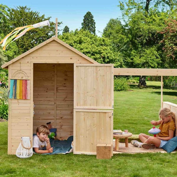 Cabane en bois, maisonnette enfants pergola • LOOVE