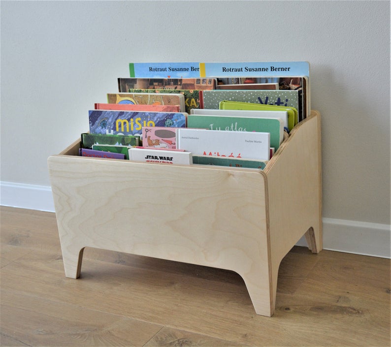 Coffre bibliothèque Montessori modulable en bois FSC • LOOVE