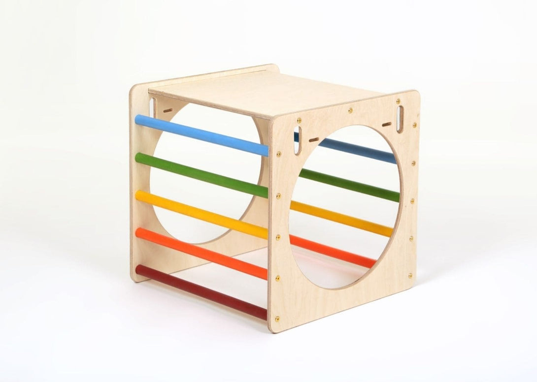 Cube de Pikler en bois, parcours de motricité • LOOVE