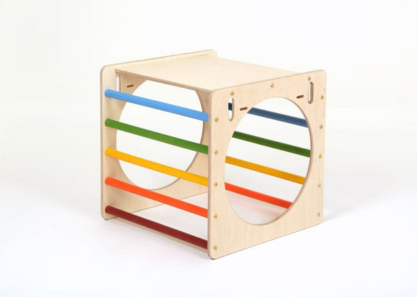 Cube de Pikler en bois, parcours de motricité • LOOVE