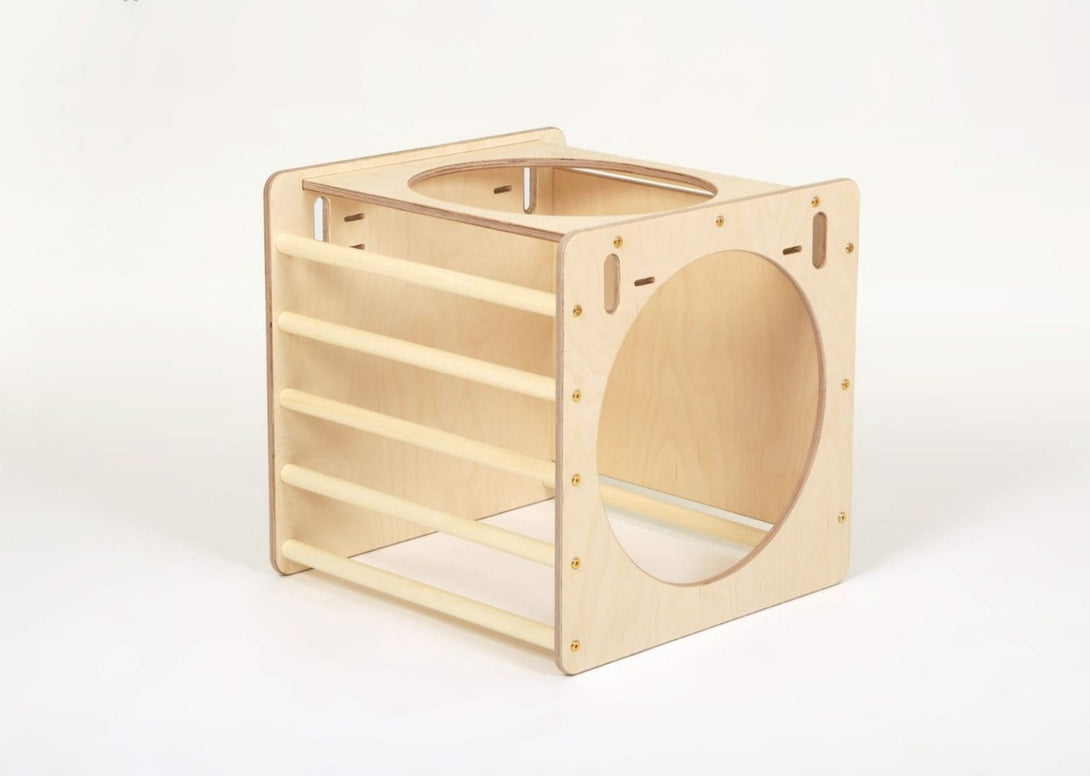 Cube de Pikler en bois, parcours de motricité • LOOVE