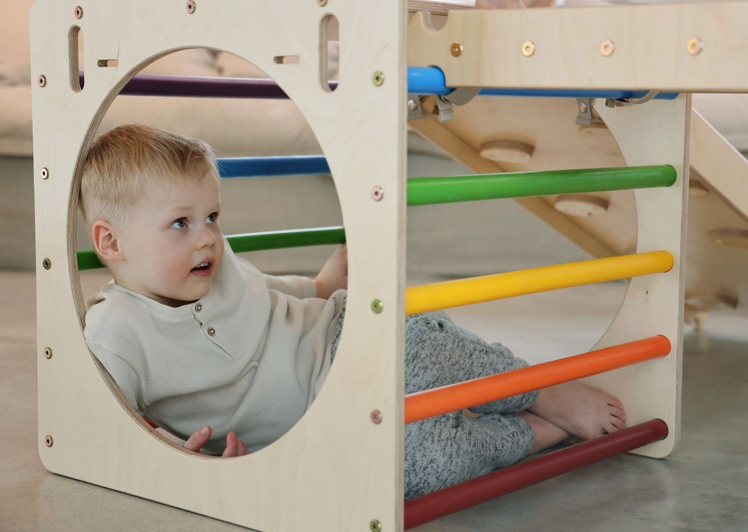 Parcours de motricité, Cubes de Pikler en bois • LOOVE