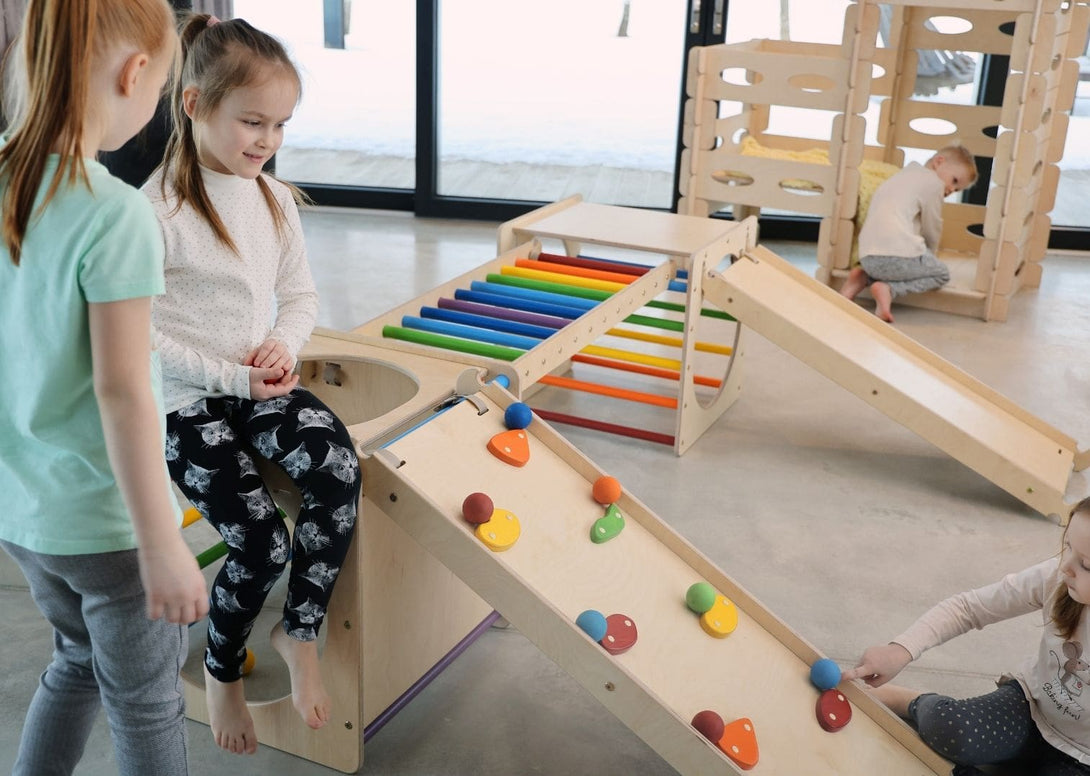 Parcours de motricité, Cubes de Pikler en bois • LOOVE