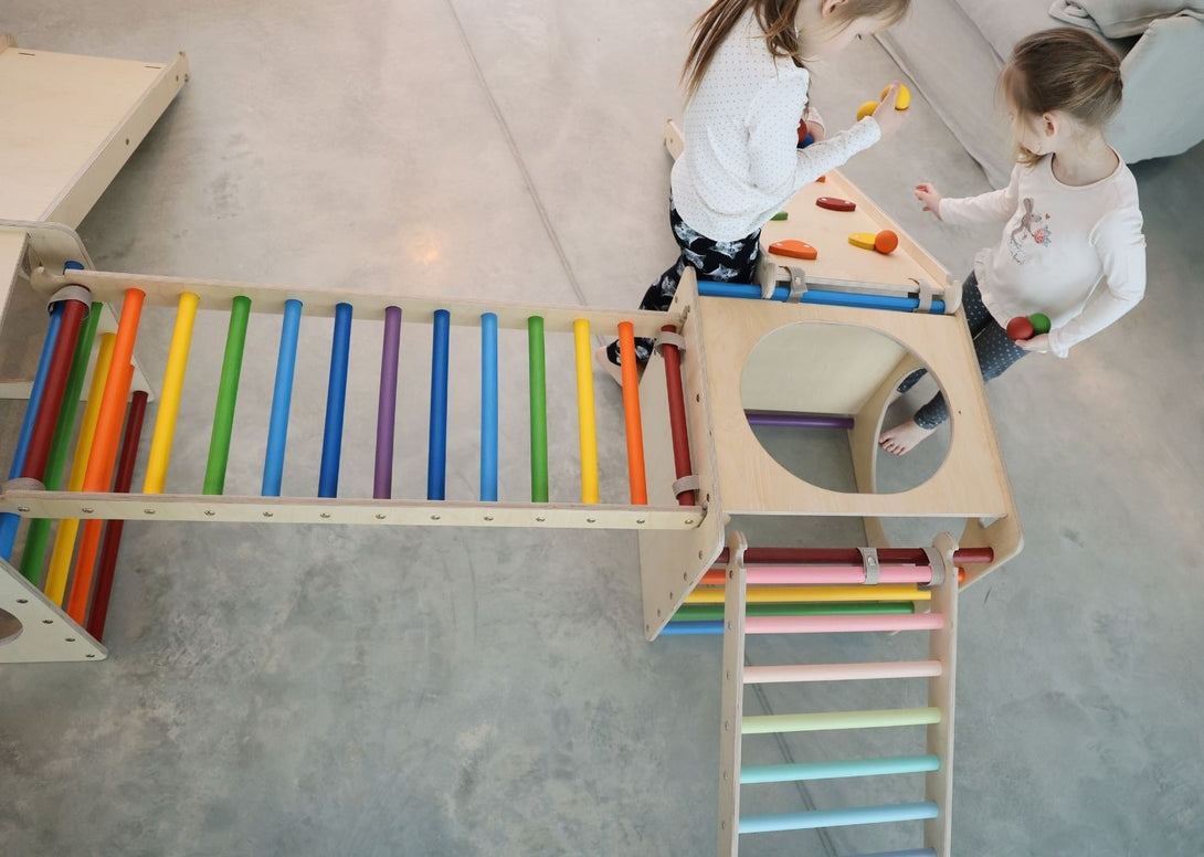 Parcours de motricité, Cubes de Pikler en bois • LOOVE