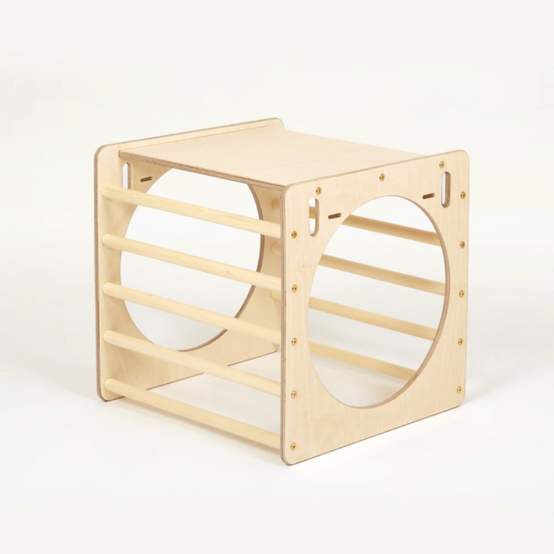 Cube de Pikler en bois, parcours de motricité • LOOVE