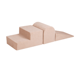 Parcours de motricité 3 pièces en velours - Beige