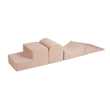 Parcours de motricité 4 pièces en velours - Beige