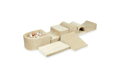 Parcours de motricité avec piscine à balles, Beige • LOOVE
