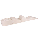 4-piece motor skills course with small loop ball pool - White