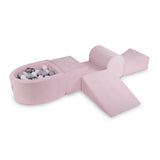 4-piece motor skills course with small velvet ball pool - Pink