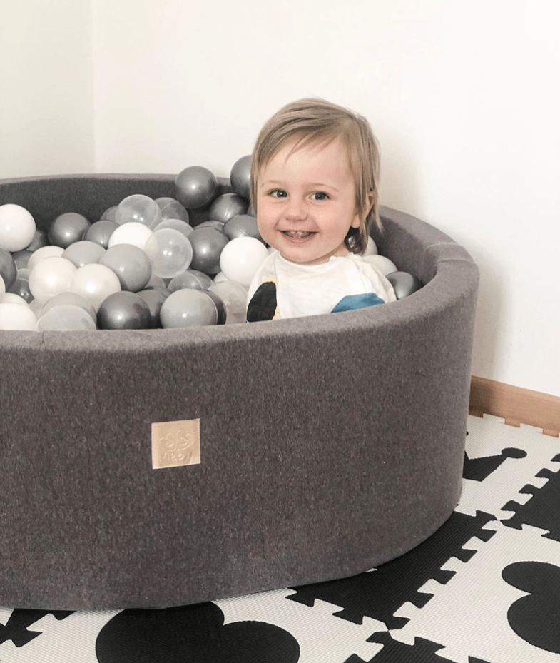 Piscine à balles en coton gris foncé pour enfants • LOOVE