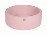 Piscine à balles ronde 90cm en jersey - Rose clair | Balles au choix