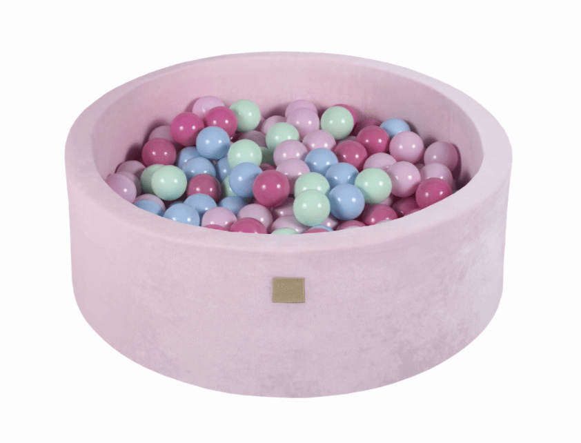 MeowBaby® Plastique Balles 7cm Pour Piscine Pour Bébé Fabriqué En UE, 200  Piéces, Blanc/Moutarde/Bleu