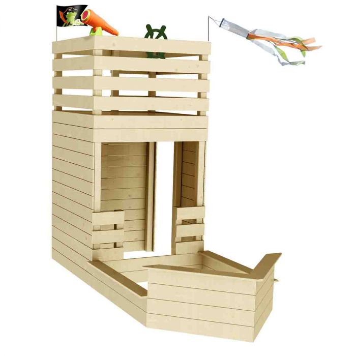 Aire de jeux écoresponsable jardin 3-en-1 enfant • LOOVE