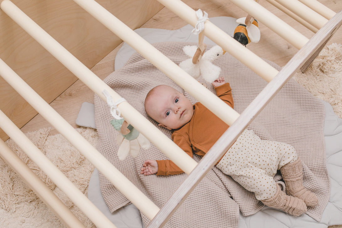 Arche d'escalade en bois, multifonctions, parcours de motricité, chambre enfant avec design scandinave • LOOVE