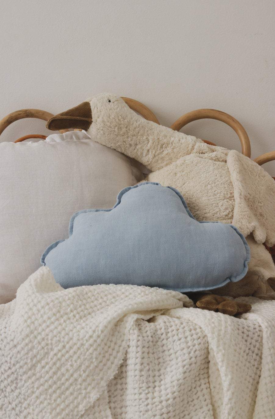 Coussin nuage lin OEKO-TEX, pour chambre d'enfant • LOOVE