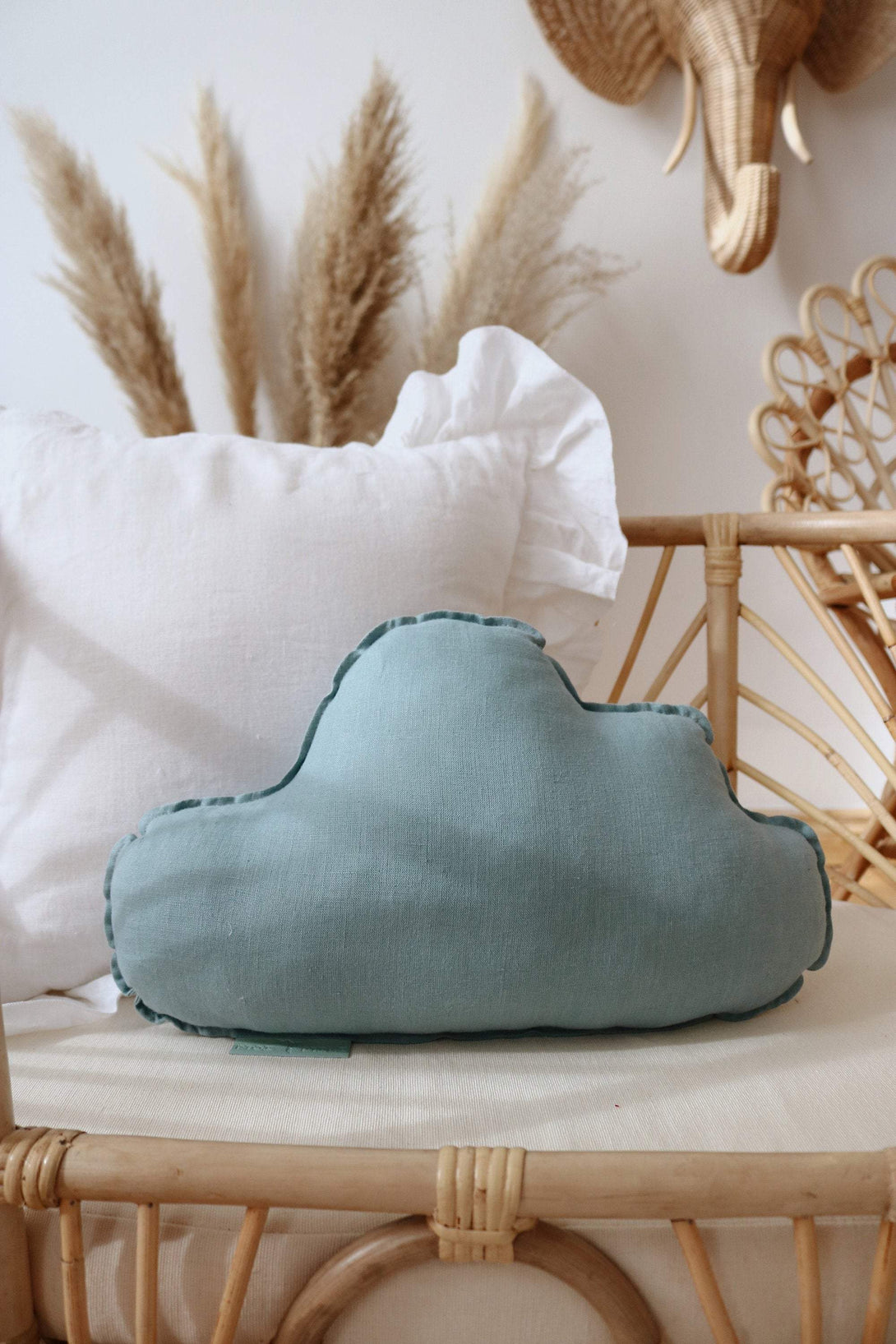 Coussin nuage lin OEKO-TEX, pour chambre d'enfant • LOOVE