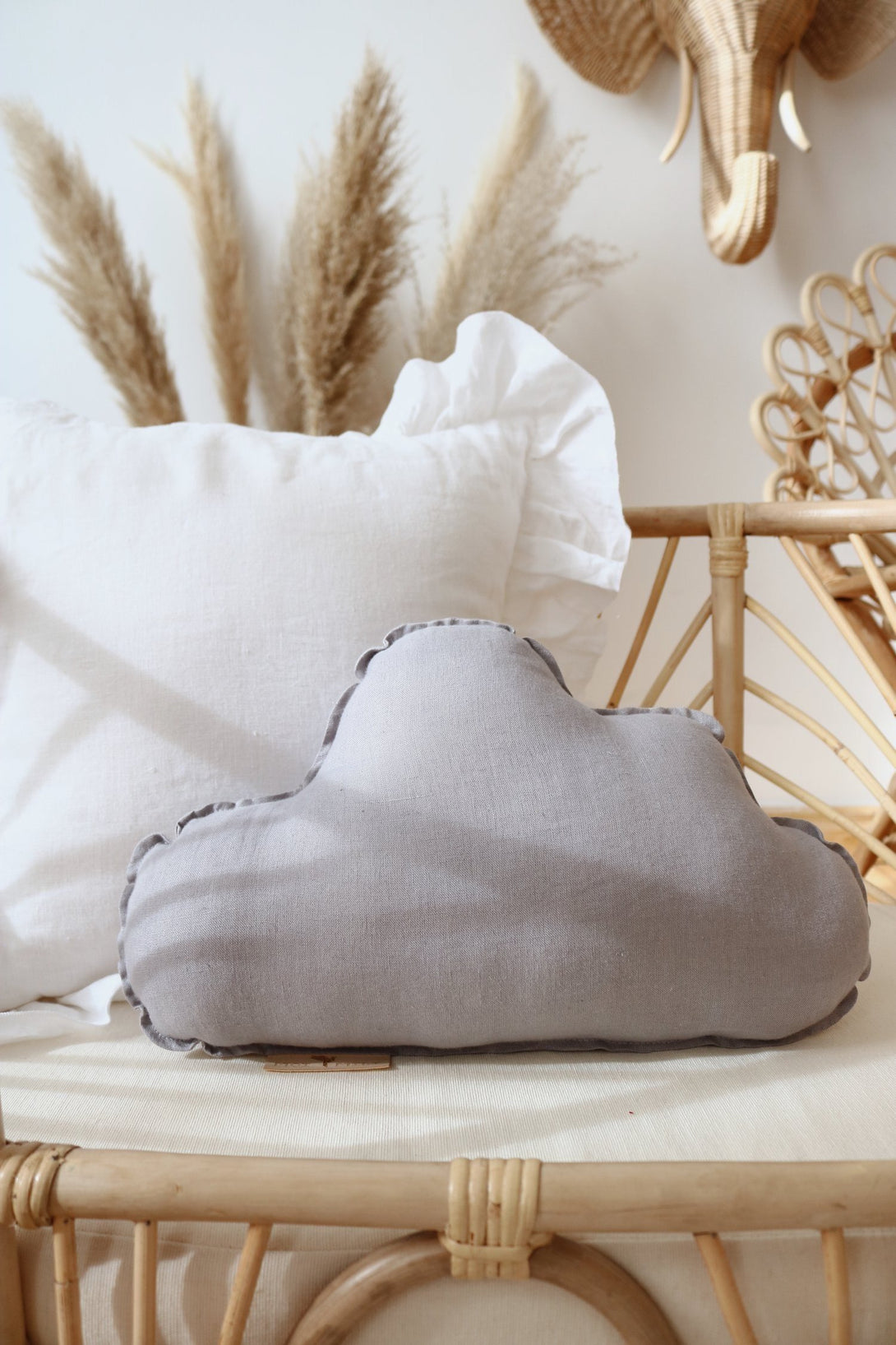 Coussin nuage lin OEKO-TEX, pour chambre d'enfant • LOOVE