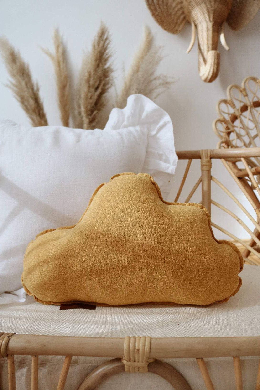 Coussin nuage lin OEKO-TEX, pour chambre d'enfant • LOOVE