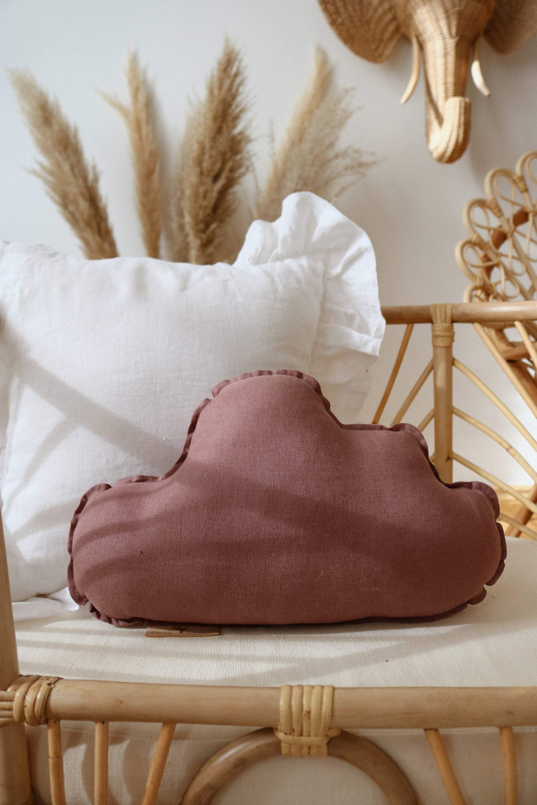 Coussin nuage lin OEKO-TEX, pour chambre d'enfant • LOOVE