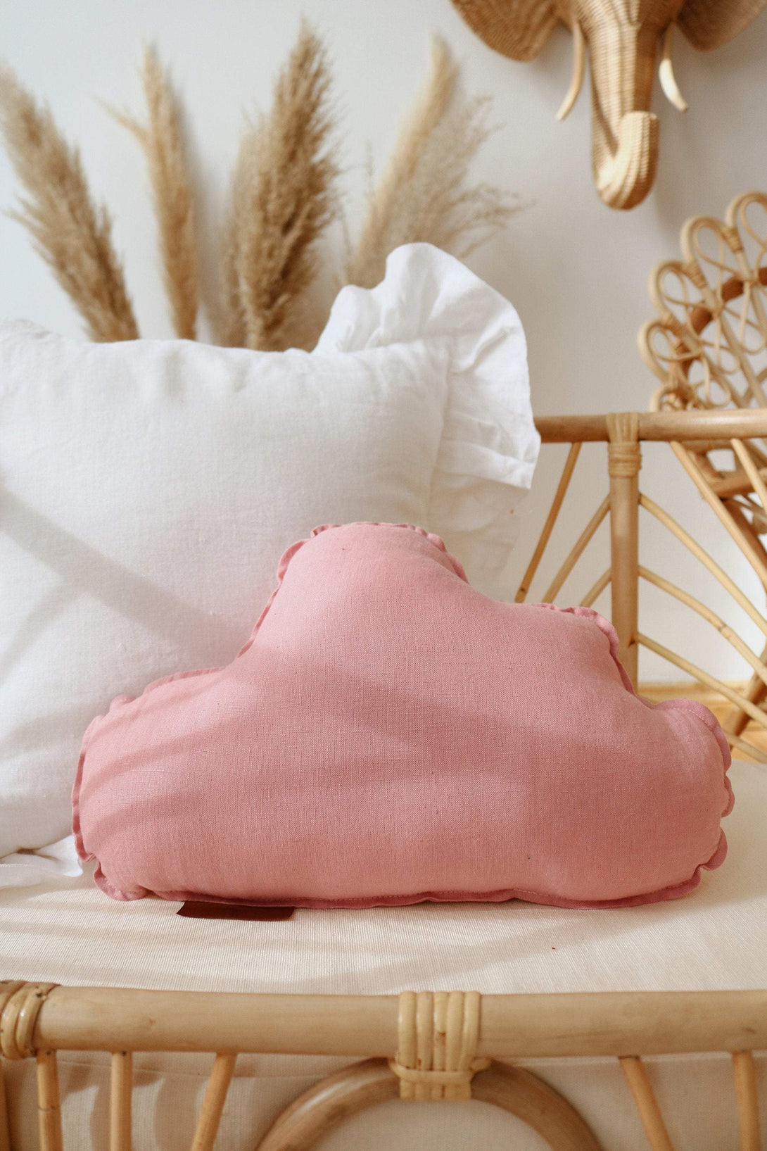 Coussin nuage lin OEKO-TEX, pour chambre d'enfant • LOOVE