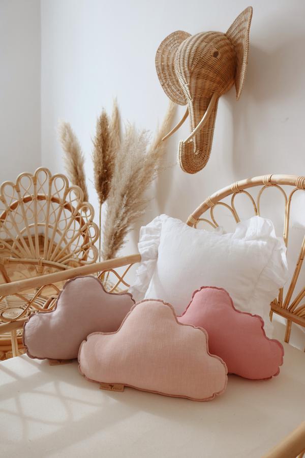 Coussin nuage lin OEKO-TEX, pour chambre d'enfant • LOOVE