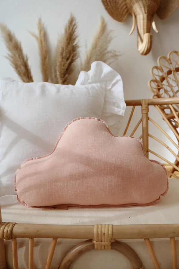 Coussin nuage lin OEKO-TEX, pour chambre d'enfant • LOOVE