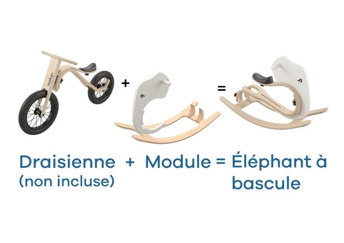 Extension "Éléphant à bascule" pour Draisienne, en bois FSC • LOOVE