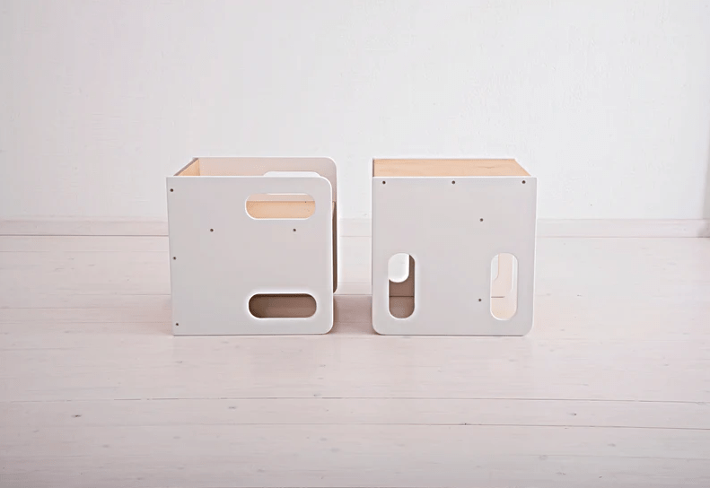 Ensemble bureau cube évolutif, chambre Montessori • LOOVE