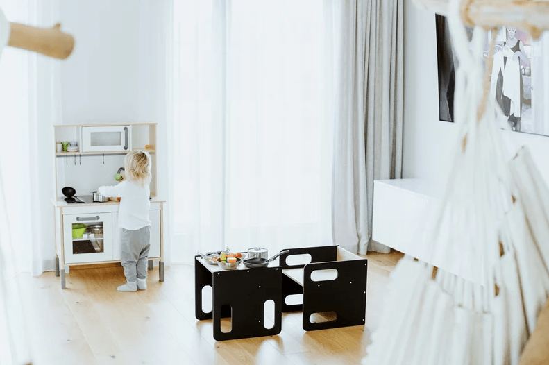 Ensemble bureau cube évolutif, chambre Montessori • LOOVE