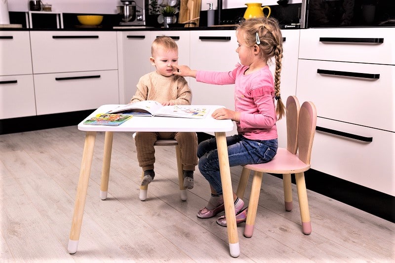 Ensemble de chaises de table en plastique pour enfants, bureau d