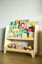 Bibliothèque Double Face Montessori En Bois Massif - Étagère Enfant Pour Livres Et Jouets 42x33 Cm (couleur Naturelle) - 5