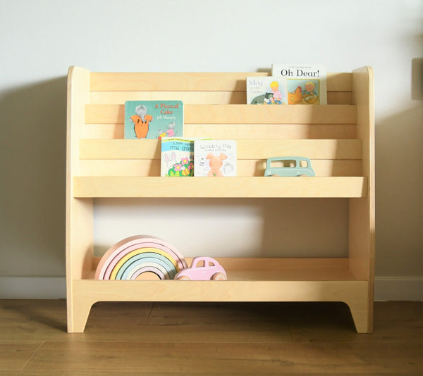 Bibliothèque Montessori en bois avec étagère • LOOVE