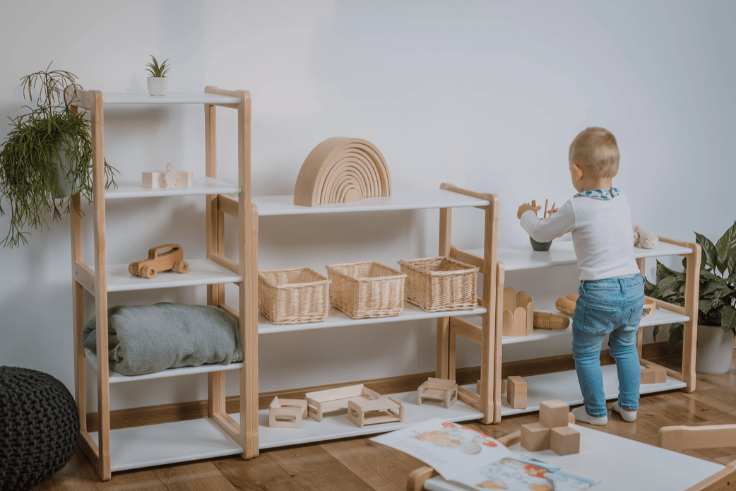 Meuble Montessori - 4 étagères (120x30x60cm)