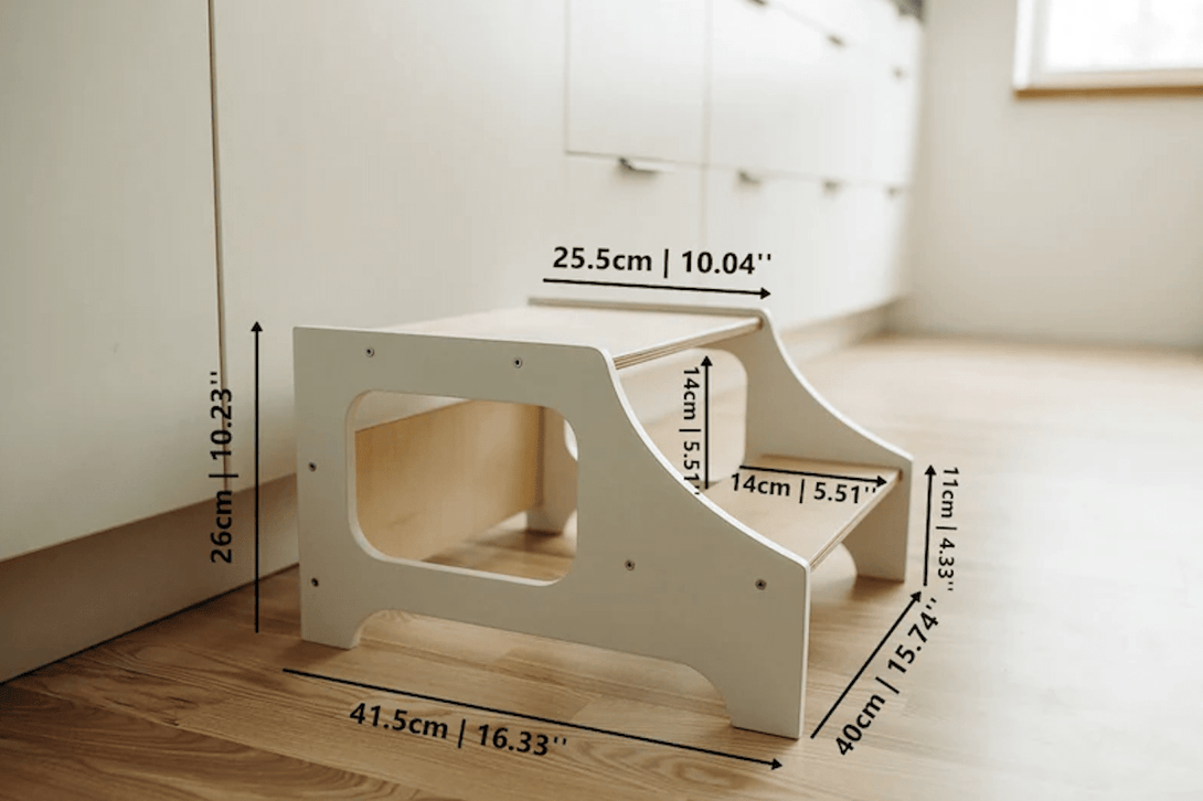 Marchepied en bois pour enfant et parents • LOOVE