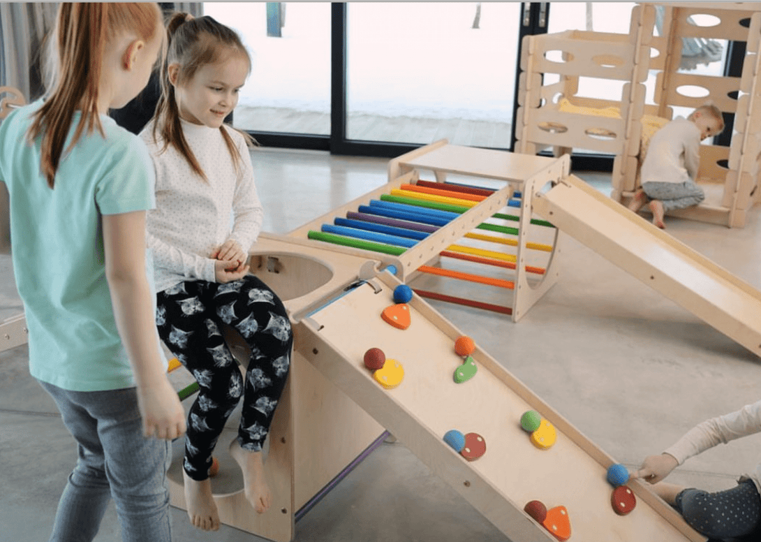 Parcours de motricité, Cubes de Pikler en bois • LOOVE