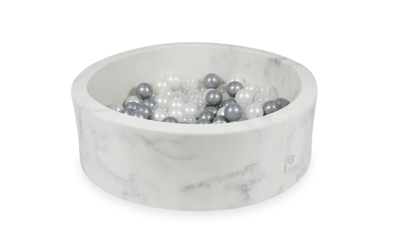 Piscine à balles ronde en coton marbre pour enfants • LOOVE
