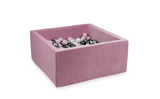 Square velvet ball pool, 2 sizes - Raspberry