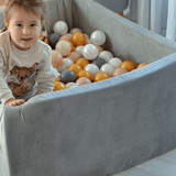 Square velvet ball pool, 2 sizes - Gray