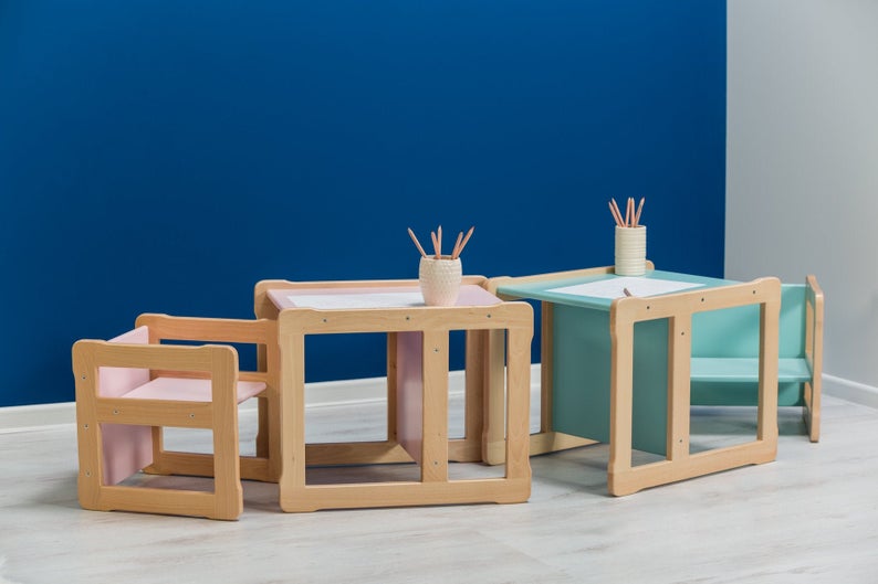 table et chaise montesssori évolutive - Livraison gratuite