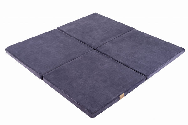 Tapis de jeu Carrés en mousse, gris bleu • LOOVE