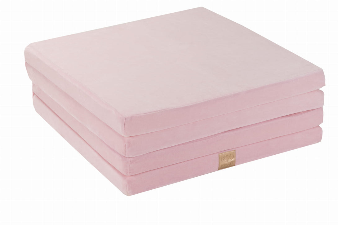 Tapis de jeu Carrés en mousse 120 cm, rose • LOOVE